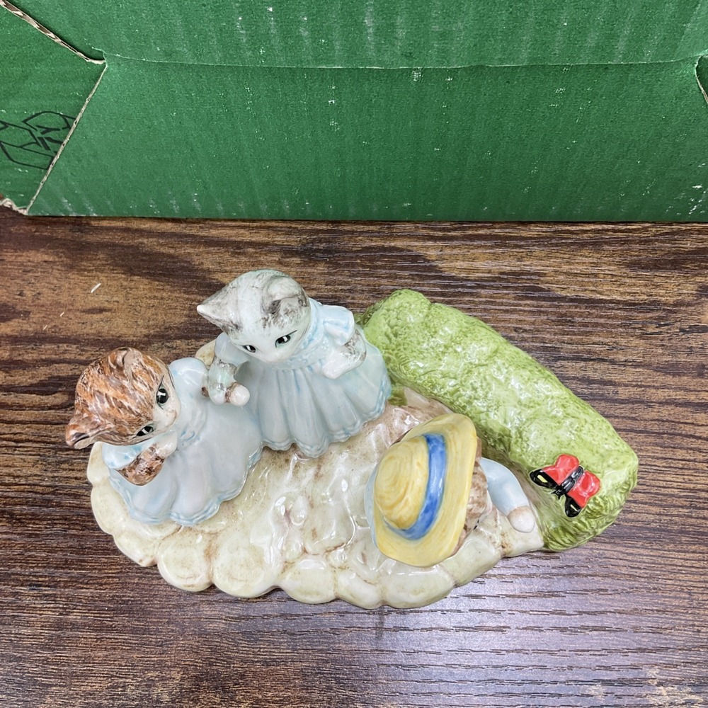 Beatrix Potter Mittens Tom Kitten & Moppet Tableau Beswick Royal Doulton 1999 - Picture 11 of 12